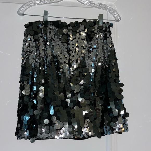 Flying Tomatoes Women’s Sequin Miniskirt Size Small – Party, Glitter, Metallic - Picture 5 of 6